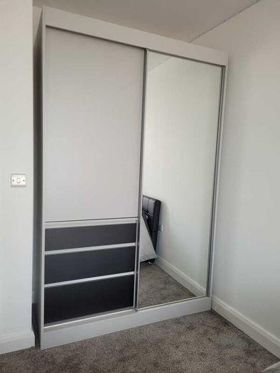 Wardrobe HAITI 140cm Grey