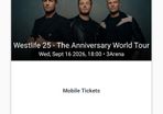 2 Seated Westlife Tickets