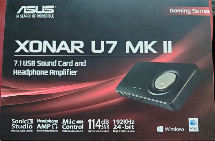 ASUS Xonar U7 MKII 7.1 USB Sound Card - Boxed Like New