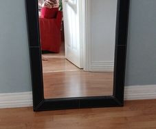 Faux Leather Frame Mirror