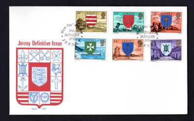 1976 Jersey Definitive Issue of Medium Value Stamps First Day Cover (FDC)