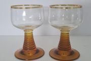 Glasses Amber Base Gold Rim