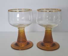 Glasses Amber Base Gold Rim