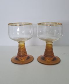 Glasses Amber Base Gold Rim