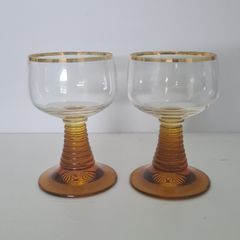 Glasses Amber Base Gold Rim