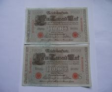 Germany. Reichsbanknote. 2@1000 Mark (21.04.1910) Nice Condition!