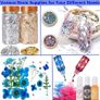 Resin Kit,Resin Kits for Beginners with Alphabet Moulds,Resin,Pigments,Dried Flowers,Gold Foil Flakes,Chunky Glitter,Hand Drill and Accessories for Resin Keyring Making (FREE POSTAGE) Image 5