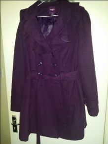 Purple coat by New Look size UK20 EUR48