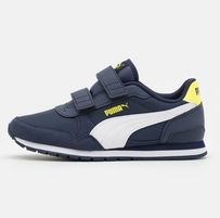 Puma St Runner Size 11 Junior Blk/wht/yel