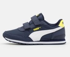 Puma St Runner Size 11 Junior Blk/wht/yel