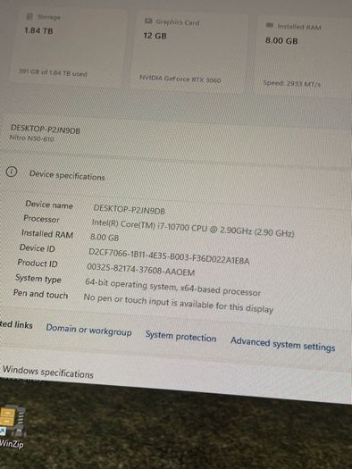 Gaming PC+ Monitor Package
