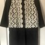 Dress black cream linen Dehry Image 2