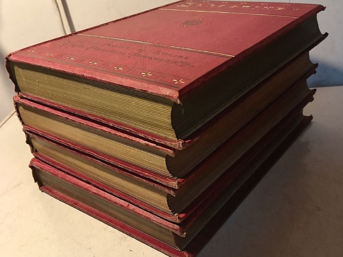 Gladstone Blackie And Son Antique Bookset Four Volumes