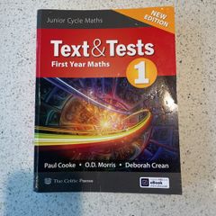 Text & Tests 1 - First Year Maths Textbook - Junior Cycle