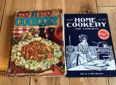 Rare Step by Step Cookery and 1912 Re-print Home Cookery Books