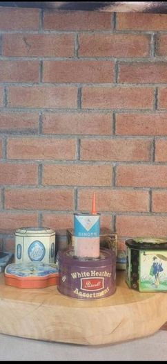 antique advertising tins