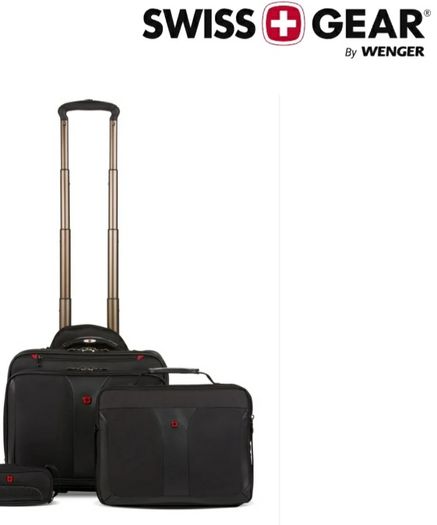 VALENTINO Paris Briefcase & SwissGear Wenger Business Case Roller & Valentino Paris Shoulder Case ( Over night Travel flight Case Luggage)