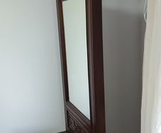 Antique Coat and Hat Stand With Mirror
