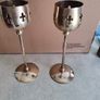 Brass Stemware Goblet Candle Holders . Image 7