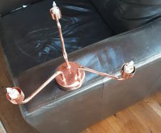 Free rose gold ceiling light no shades