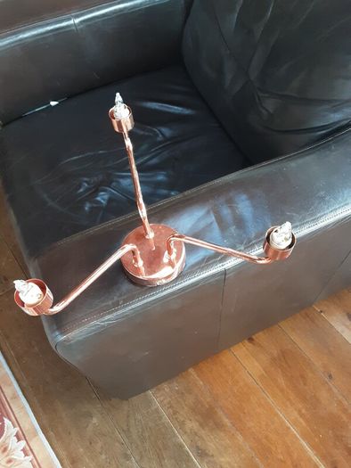 Free rose gold ceiling light no shades