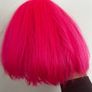 Vibrant Hot Pink Short Bob Wig with Bangs Fringe Image 5