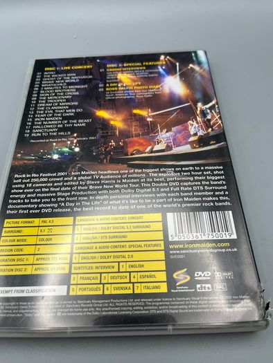 Iron Maiden: Rock in Rio DVD (2002) Iron Maiden cert E 2 Discs