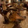 Large hand crafted table and 4 chairs Image 2