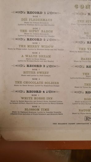 Treasury Of Great Operetta. 12 Vynal 33 RECORDS BOXED. All In Sleeves C/w Fabolous Booklet Of All The Conductors.