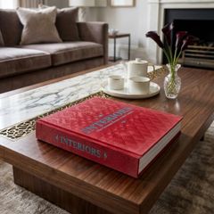 Large (447 pages) Hardcover Book Interiors: The Greatest Rooms of the Century (Merlot Red Velvet cover edition)