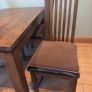 Wooden dining table and four chairs Image 3