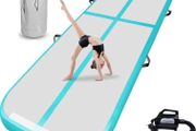 Inflatable Tumbling Gym Mat 10cm/20cm high 3M/4M/5M/6M/7M/8M/9M/10M/11M/12M Inflatable Air Gymnastics Mat Training Mats Gymnastics tumbling mat with Air Pump (FREE POSTAGE)