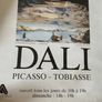 Vintage Art Poster Salvador Dali Picasso Tobiasse Art Exhibition Poster Paris 1986 Image 2