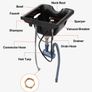 Shampoo Bowl, ABS Plastic Shampoo Sink for Salons and Home, Easy to Clean and Install Salon Shampoo Bowls for Hair Stylists, Shampoo Sink for Spa Center, Barbershop and Beauty Salon Use, Black Image 5