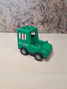 Vintage Lego Duplo Police Van Car Green Paddywagon