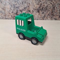 Vintage Lego Duplo Police Van Car Green Paddywagon