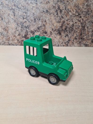 Vintage Lego Duplo Police Van Car Green Paddywagon