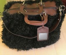 Biasia Limited Edition Wool Lamb Skin Handbag