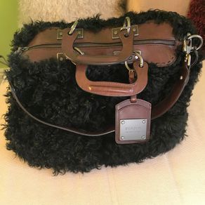 Biasia Limited Edition Wool Lamb Skin Handbag