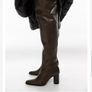 Zara Leather Over The Knee Boots Image 9