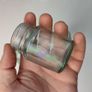 234 - Set of 3 Vintage Clear Glass Bottom Embossed Letters Science Medicine Pills Chemicals Collectible Decorative Jars Image 4