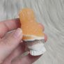 orange calcite parrot carving Image 3