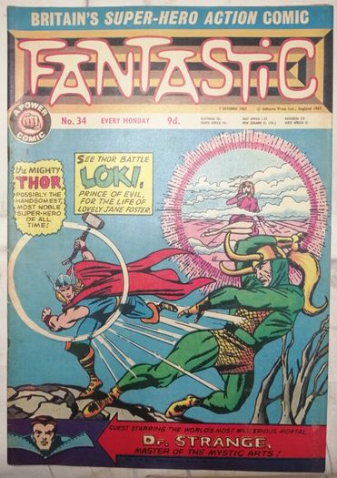 Fantastic! #34 Journey Into Mystery #108 Thor VS Loki (KEY RARE UK ISSUE)