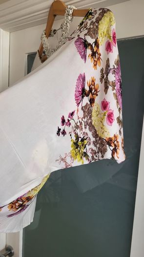M&S INDIGO floral top Sz 8 ( Fit 8-10UK)