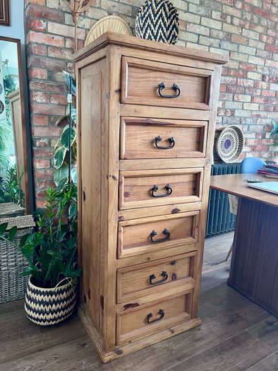Rustic pine chest