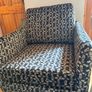 Next Armchair- Dark Navy Pattern Velvet Image 10