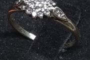 Vintage 9ct Gold Diamond Cluster Ring Fully Hallmarked London Size 50