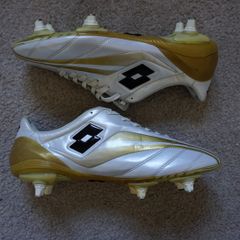 Football Boots Lotto Zhero Evolution White/Gold (2008) Size 9UK SG