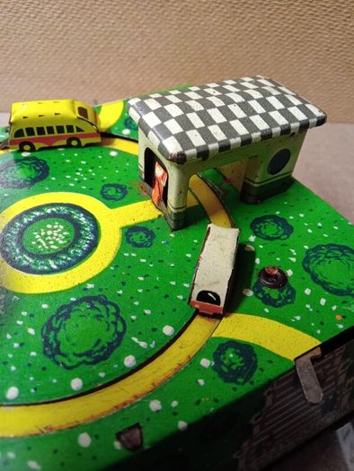 Vintage Russian wind up  Tin Toy  - Town - City