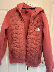 North face dusty pink hoody jacket size small